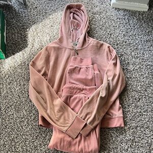 Fashion Nova Blush Velour Hoodie and Joggers Set